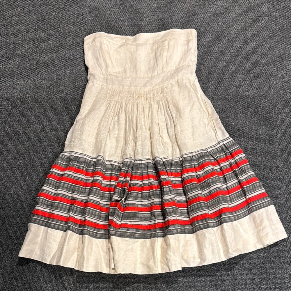 Striped Cream Dress Size 6